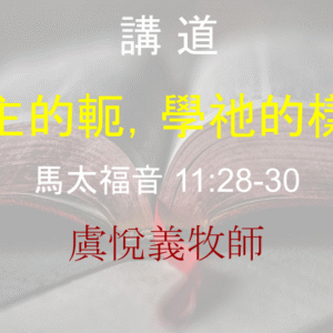 負主的軛，學祂的樣式