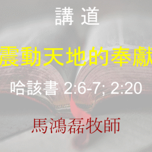 震動天地的奉獻