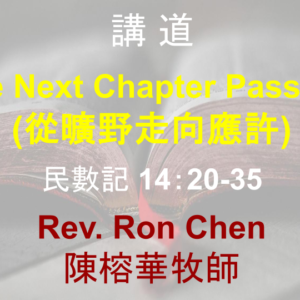 The Next Chapter Passage (從曠野走向應許)