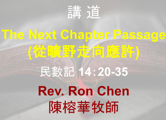 The Next Chapter Passage (從曠野走向應許)