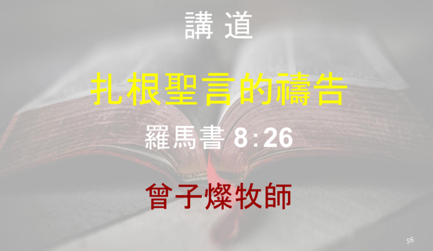 扎根聖言的禱告
