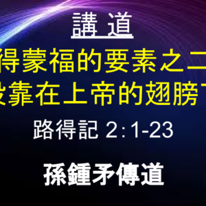 得蒙福的要素之二「投靠在上帝的翅膀下」